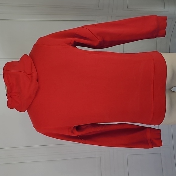 Nike Air Mens Small Hooded Sweatshirt Classic Logo Red Black FLAWED Athletic - Picture 6 of 12